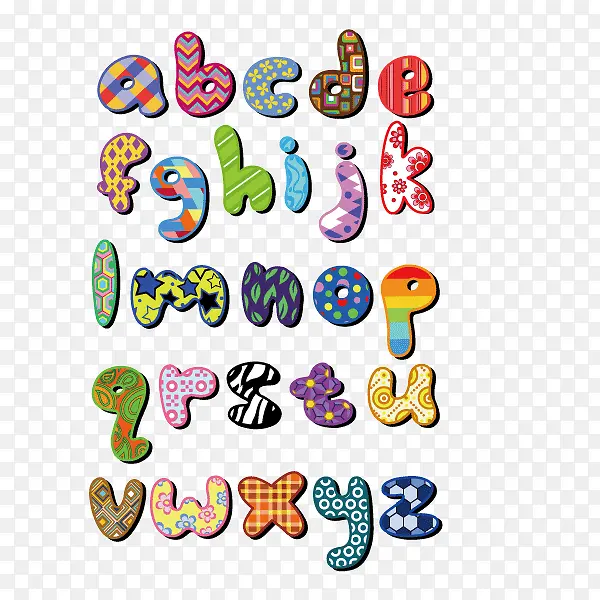 数字字母 卡通字母 海报字体