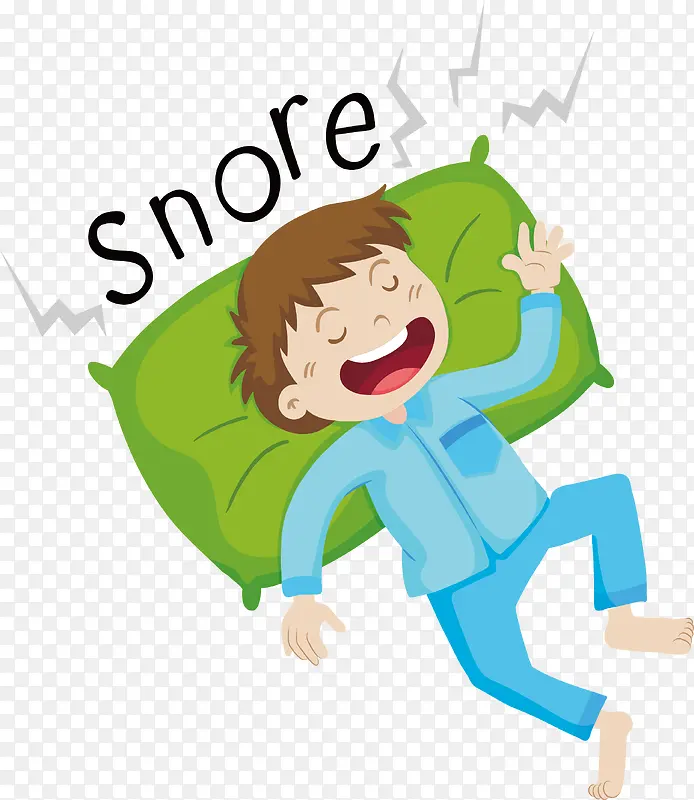 睡觉打呼噜的男孩