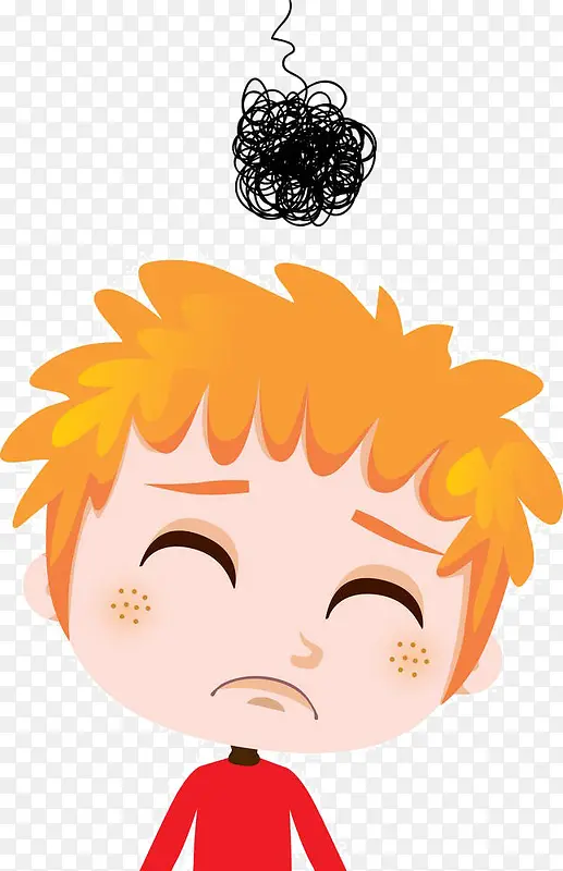 卡通男孩思考PNG图片素材下载_图片编号10564685-PNG素材网
