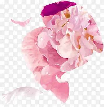 清新粉色花朵背景