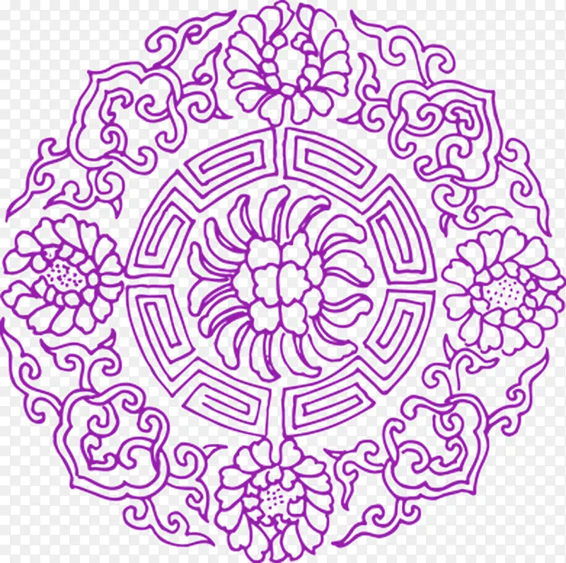 紫色镂空花纹底纹背景