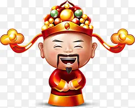 创意手绘形象财神爷