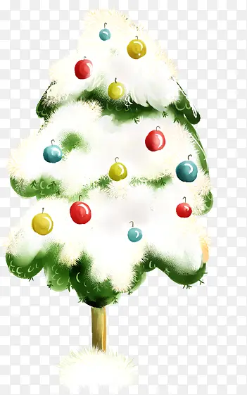 冬季卡通圣诞树图片