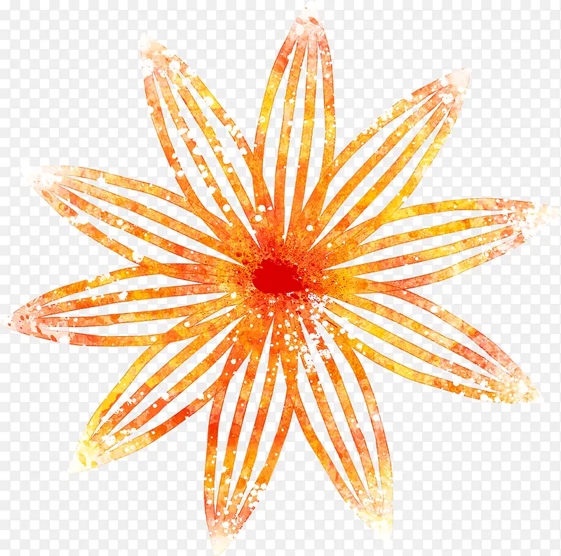 创意手绘星光光效花卉植物图案