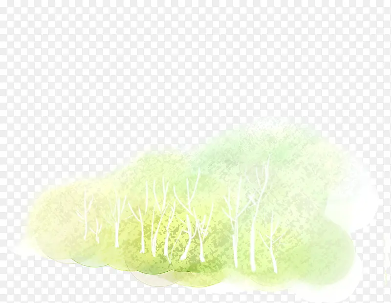 创意手绘水彩森林植物