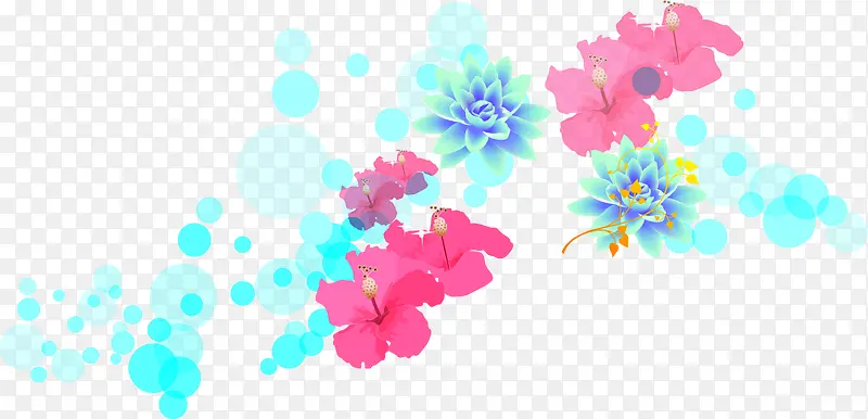 创意手绘水彩花卉植物图案