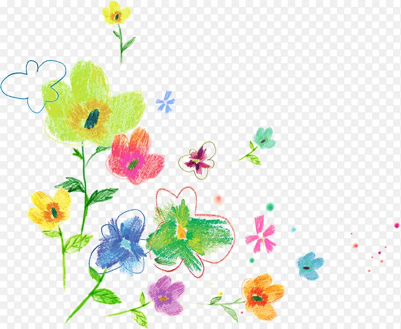 涂鸦创意花朵植物