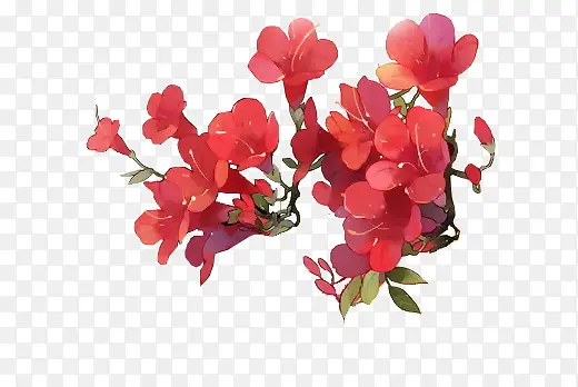 红色高清创意花卉植物合成摄影