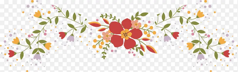 可爱花纹矢量素材经典