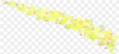 创意合成黄色水彩花卉植物