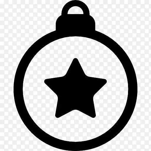 圣诞树球明星图标