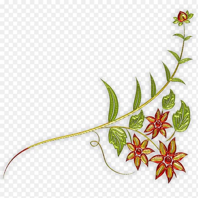 花朵绿色植物立绘矢量图片素材