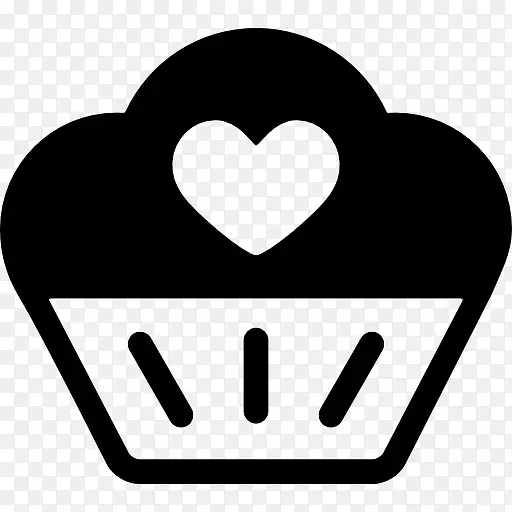 蛋糕装饰着心图标