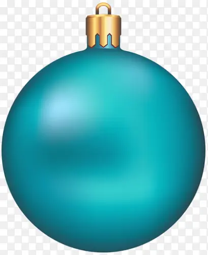 蓝绿色的圣诞节装饰球