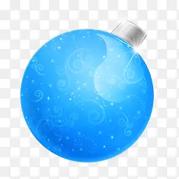 圣诞球蓝色图标