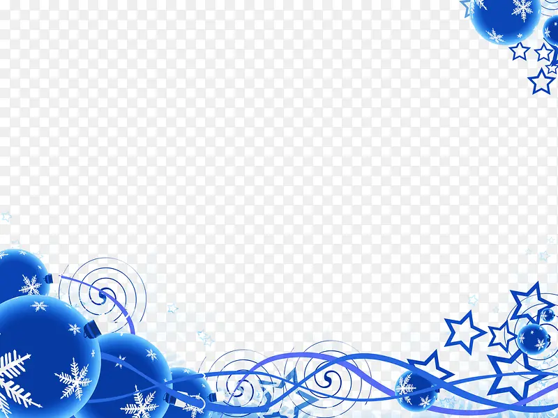蓝色球蓝色星星圣诞装饰