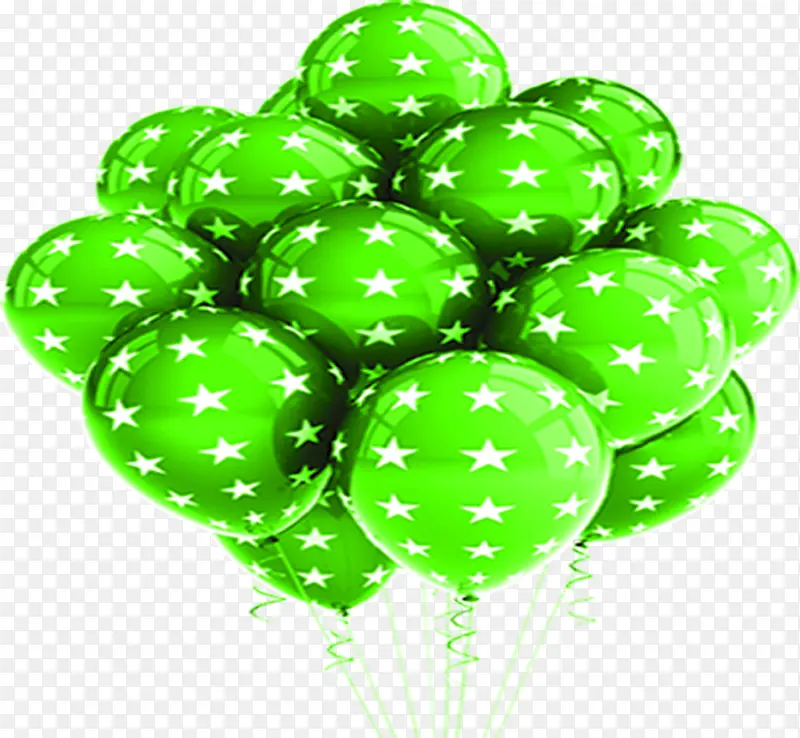 绿色气球圣诞模板下载