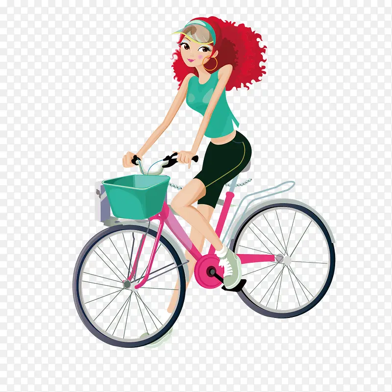 骑自行车女孩