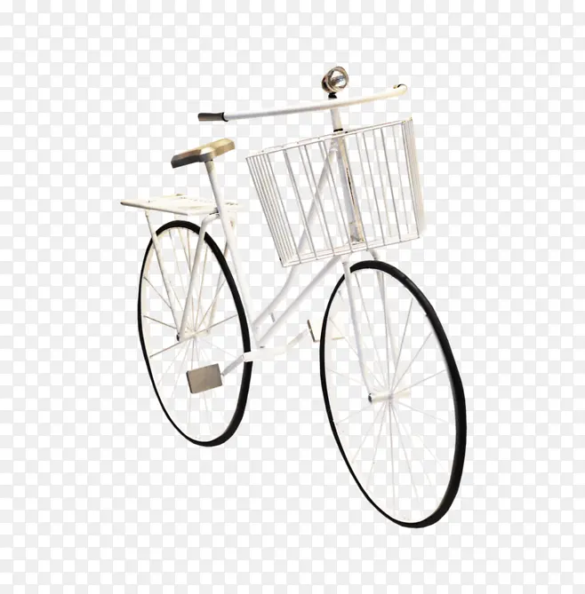 简单白色自行车