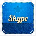 Skype蓝色标志图标