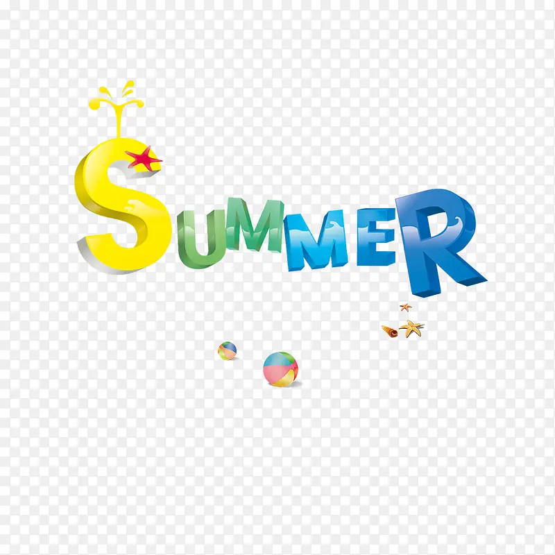 SUMMER艺术字