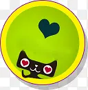 绿色创意圆形黑色天猫