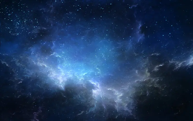 蓝色星空宇宙银河光效