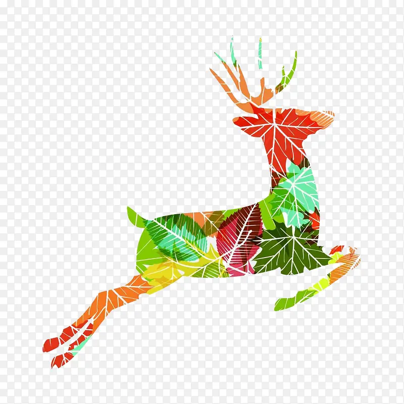 鹿创意插画