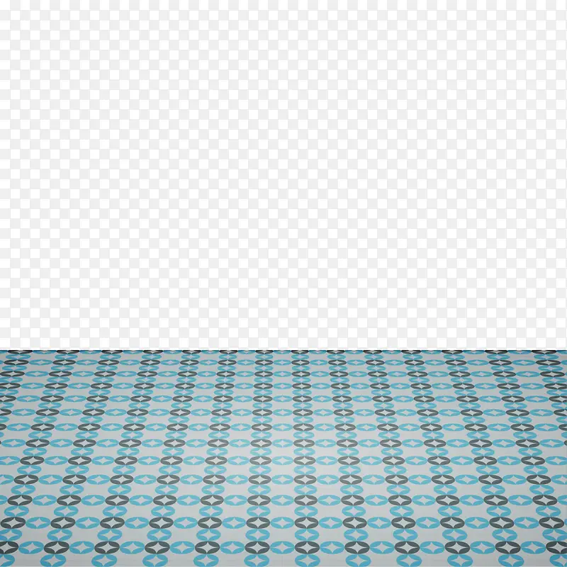蓝色瓷砖地板设计