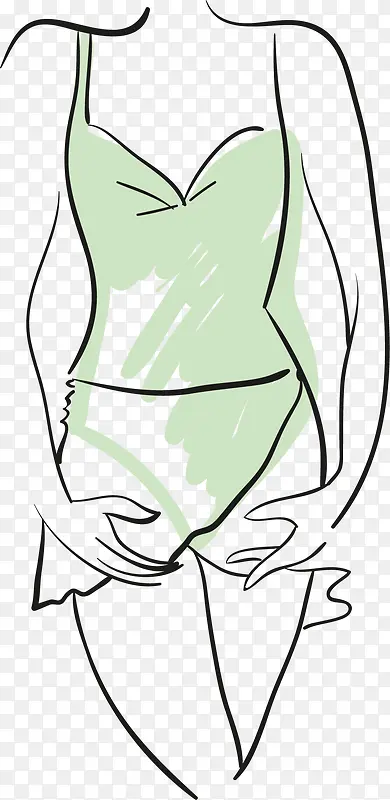 矢量手绘芭蕾少女