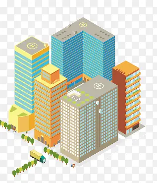 建筑高楼城镇都市地产
