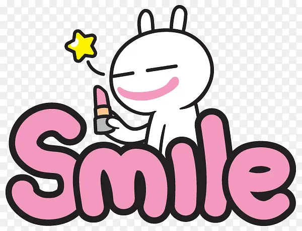 卡通口红小兔smile
