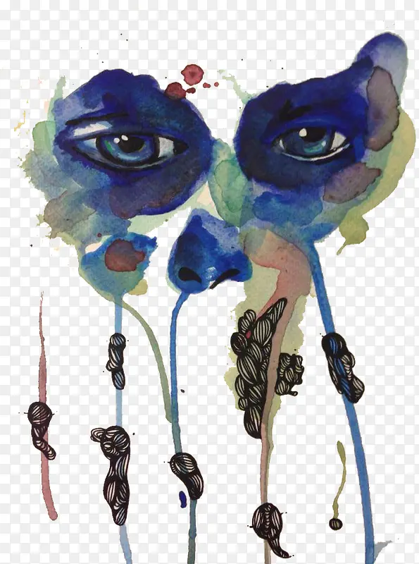 手绘水彩人物绘画