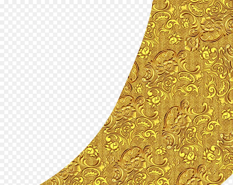 黄色浮雕花纹装饰
