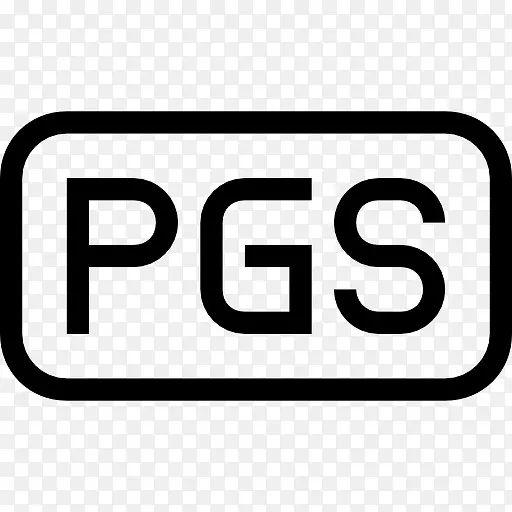 PGS文件类型的圆角矩形概述界面符号图标
