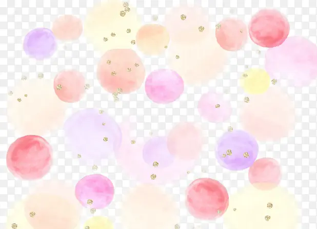 彩色手绘气泡