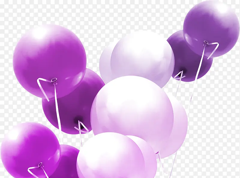 飞舞的紫色气球