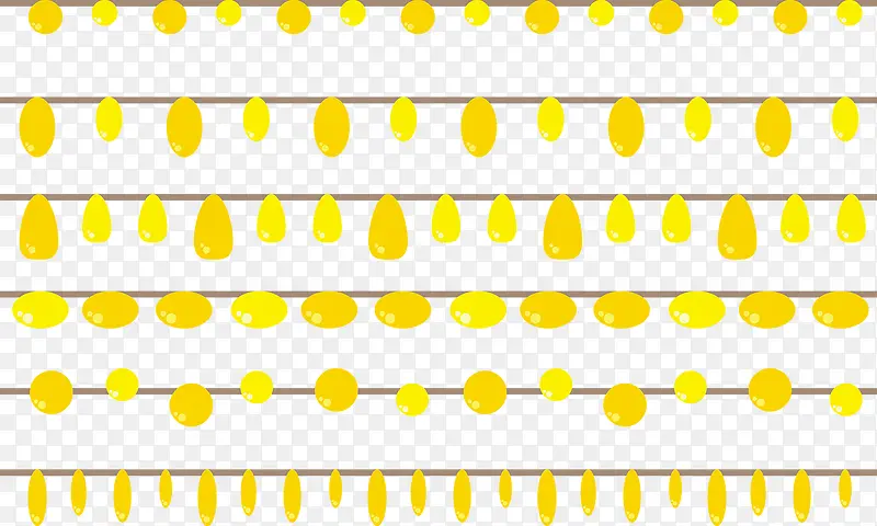 简约黄色装饰灯条矢量图