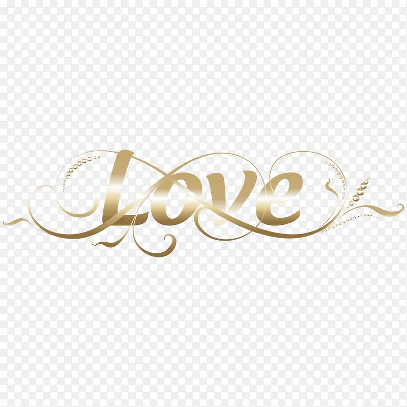 金色love字体