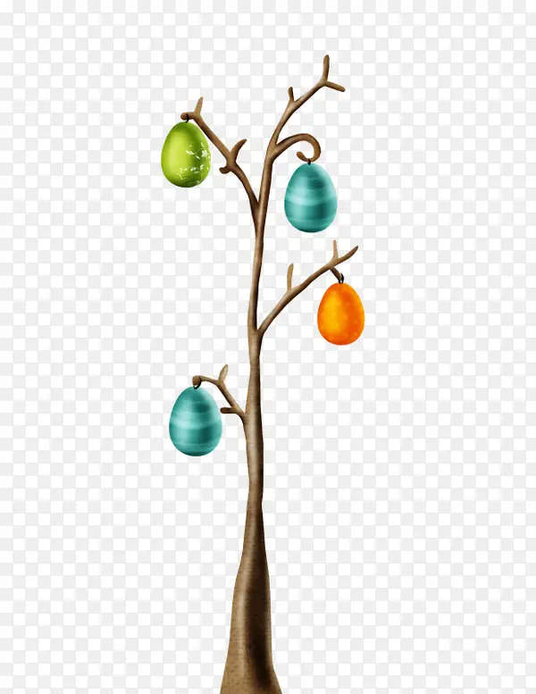 树干上的彩蛋装饰图案