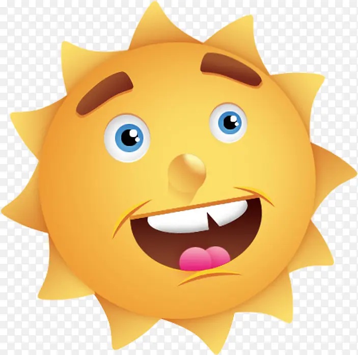 卡通手绘太阳矢量图