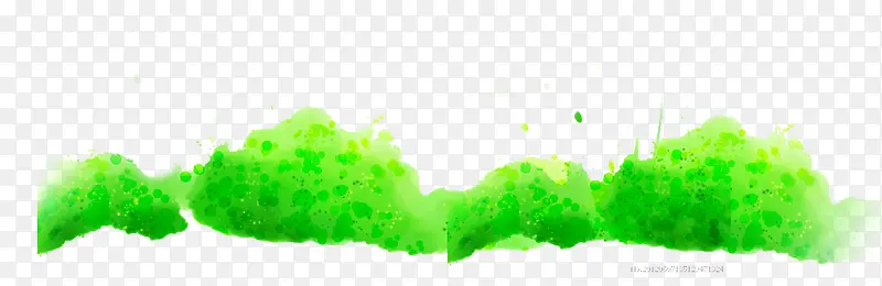 绿色水彩渲染