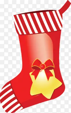 手绘红色圣诞袜子
