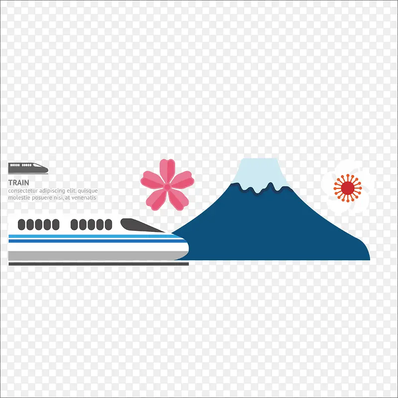 扁平化富士山