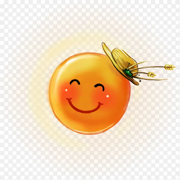可爱手绘笑脸太阳