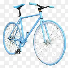 纯色蓝色自行车