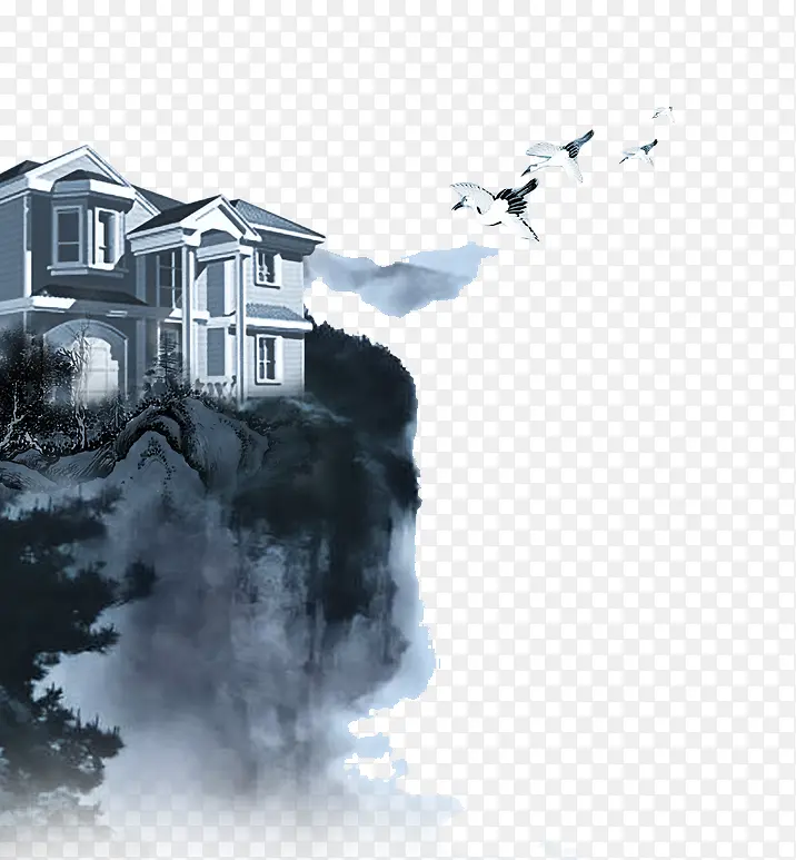 水墨建筑PNG图片素材下载_图片编号10615889-PNG素材网