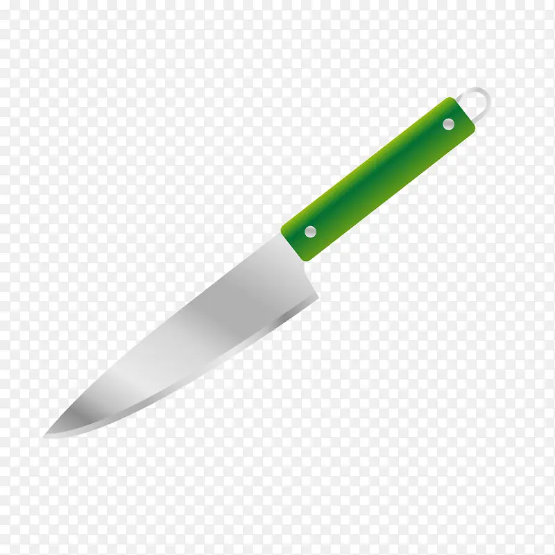 金属质感绿色水果刀菜刀