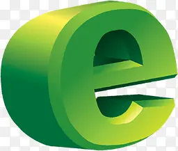 绿色海报E设计英文字体