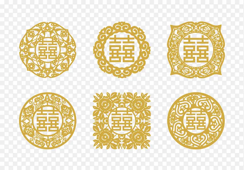 中国婚礼囍字设计PNG图片素材下载_图片编号10620613-PNG素材网